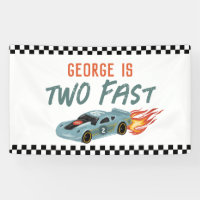 Boys Cool Two Fast 2nd Birthday Hot Car