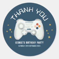 Boys Cool Video Game Thank You Kids Birthday