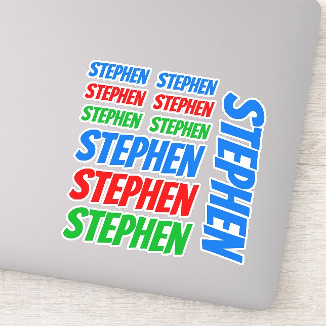 Boys Custom Name Vinyl Decals Personalised (Detail)