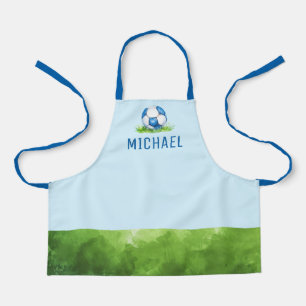 Boys Custom Soccer School Art  Apron