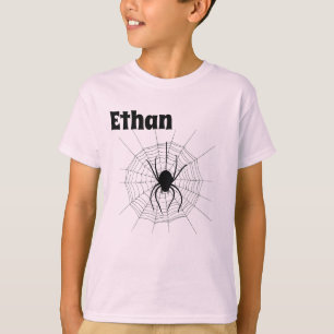 Boy's Customisable Spider and Spiderweb t-shirt