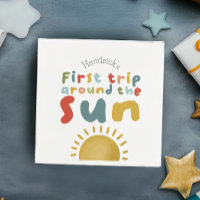 Boys Cute 1st Trip Around The Sun Summer Birthday