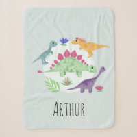 Boys Cute and Modern Blue T-Rex Dinosaurs Kids
