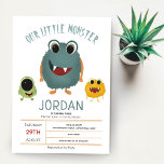 Boys Cute and Modern Monster Kids Birthday Party Invitation<br><div class="desc">This cute, whimsical and modern kids 3rd birthday party invitation design features unique and colourful monster aliens, and can be personalised with your child’s name and other details necessary for your birthday party. The invite also features a cute matching monster pattern on the back. The perfect monster themed addition to...</div>