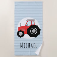 Boys Cute Blue Farm Tractor Kids