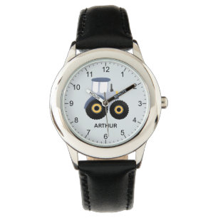 Boys Cute Blue Farm Tractor Kids Watch