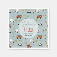 Boys Cute Blue Transport Pattern Birthday Kids