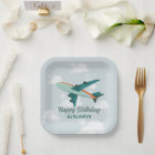 Boys Cute Blue Travel Aeroplane Kids Birthday