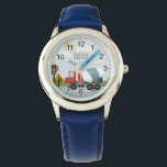 Boys Cute Cement Mixer on Road Kids Watch<br><div class="desc">This cute and modern watch features a cement mixer on the road (which can be customised with your own photo if necessary),  with clear numbers,  and can be personalised with your boy's name. Perfect for your transport-loving child’s first watch. Check out our store for other cute items.</div>