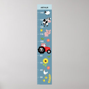 Boys Cute Farm Tractor CM Growth Chart