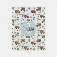 Boys Cute Fireman Fire Engine Truck Pattern