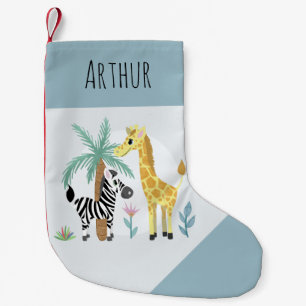 Boys Cute & Fun Safari Animals Jungle Kids Small Christmas Stocking