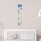 Boys Cute Safari Animals Elephant Growth Chart