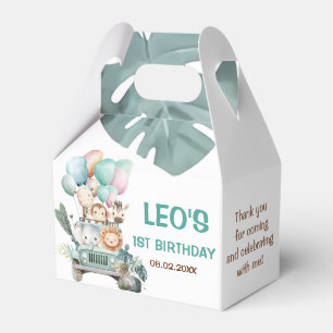 Boys Cute Safari Birthday  Favour Box