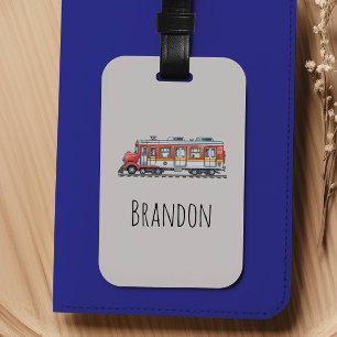 Boys Cute Train Kids Luggage Tag