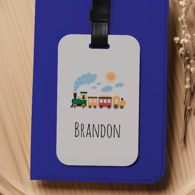 Boys Cute Train Kids Luggage Tag (Creator Uploaded)