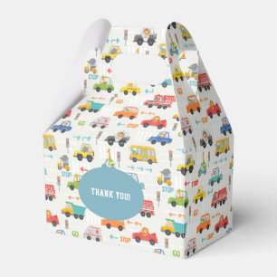 Boys Cute Transport Vehicle Pattern Birthday Favour Box