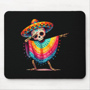 Boys Dabbing Skeleton Cinco De Mayo Fiesta Sombrer Mouse Mat