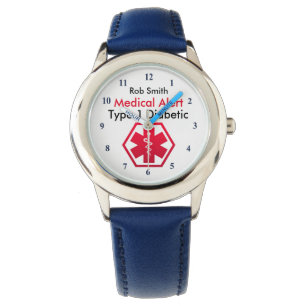 Boys Diabetes Medical Alert Type 1 or 2 Watch