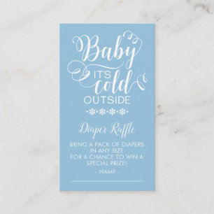 Boys Diaper Raffle Baby It's Cold Outside Card