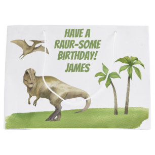 Boys Dinosaur Birthday  Large Gift Bag