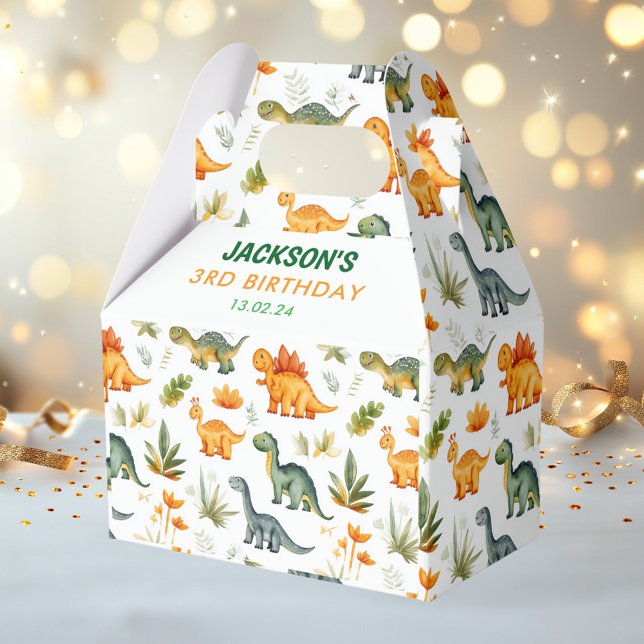 Boys Dinosaur Birthday Party Favour Box (Creator Uploaded)