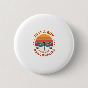 Boys Dragonfly 6 Cm Round Badge