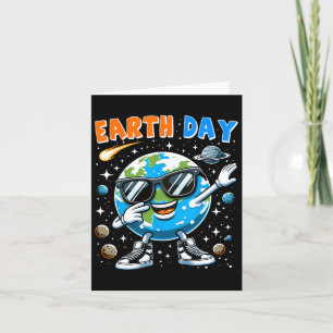 Boys Earth Day Every Day Funny Dab Dabbing Earth K Card
