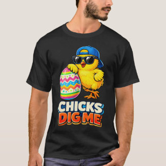 Boys Easter Cute Chicks Dig Me Easter Boys T-Shirt