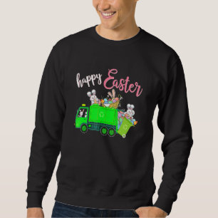 Boys Easter Eggs Bunnies Happy Easter Ridding Garb Sweatshirt