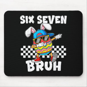 Boys easter funny dabbing bunny bruh six seven 67 mouse mat