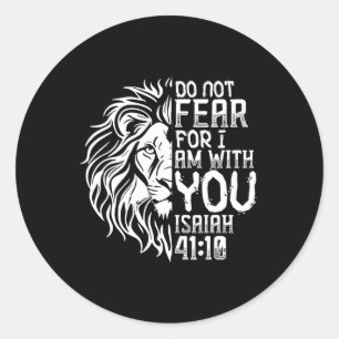 Boys Easter Gifts Christian Bible Verse Lion Of Ju Classic Round Sticker