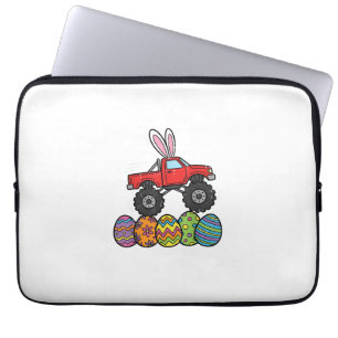 Boys Easter Monster Truck Happy Easter Day Eggs To Laptop Sleeve