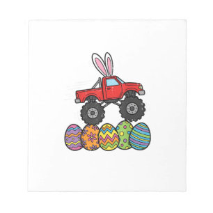 Boys Easter Monster Truck Happy Easter Day Eggs To Notepad