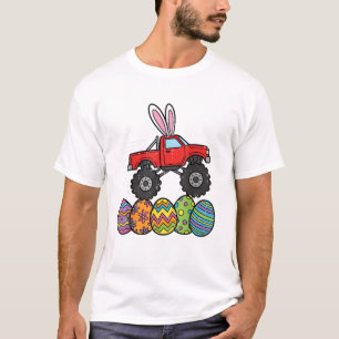 Boys Easter Monster Truck Happy Easter Day Eggs To T-Shirt