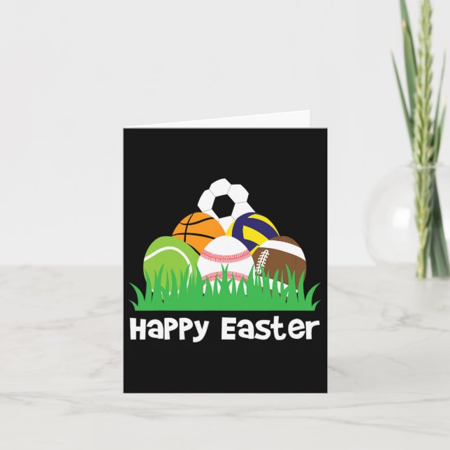 Boys Easter - Spring Sports Lover  Card (Front)