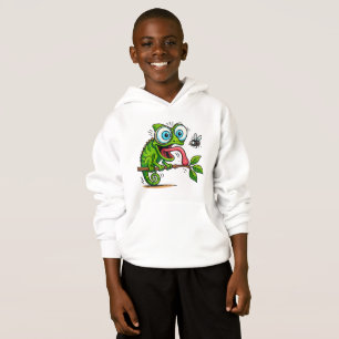 Boys' "Epic Doughnut" Frog Hoodie - Vibrant Cartoo
