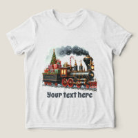 Boys festive Christmas train add text