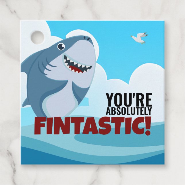 Boy's Fintastic Party Favour Tags (Front)