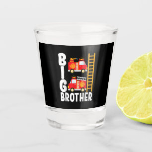 Boy's Fire Truck Fire Theme Big Brother Fire Engin Shot Glass