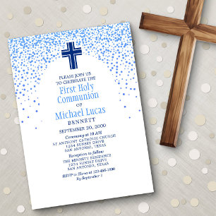 Boys' First Communion Invitation