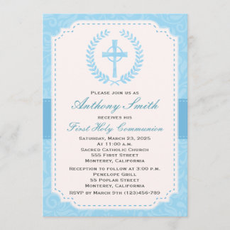Boy's First Comunion Invitation