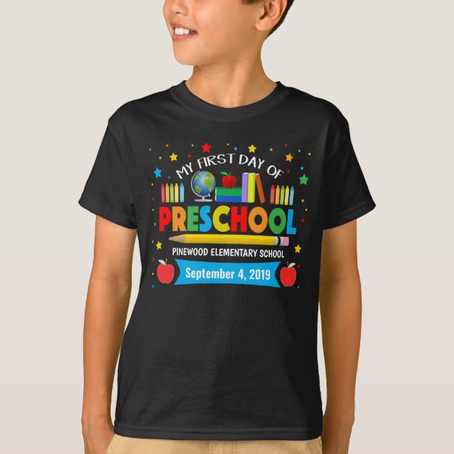 Boy's First Day of Preschool Graduate T-shirt (Front)