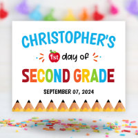 Boys First Day Of School Second Grade 