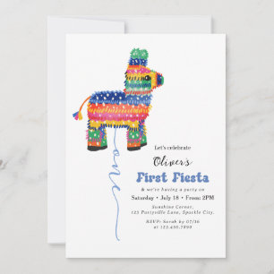 Boy's First Fiesta Birthday Piñata Invitation
