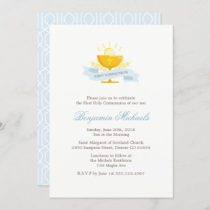 Boys First Holy Communion Invitation