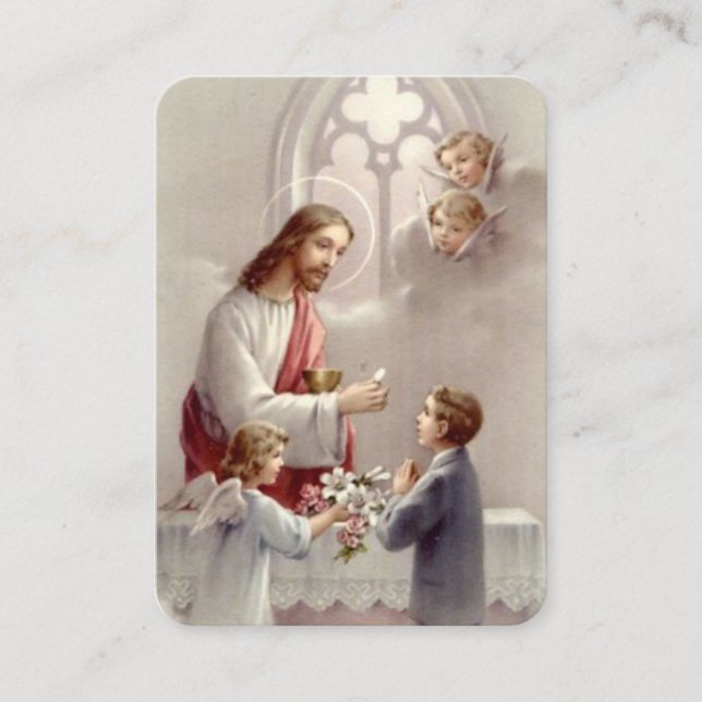 Boys First Holy Communion Prayer Card (Front)