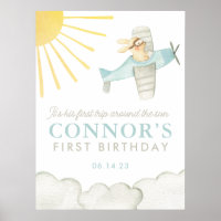 Boys First Trip Around the Sun Plane 1st Welcome