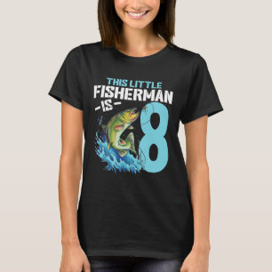 Boys Fishing Birthday Shirt 8 Year Old Boy Fisherm