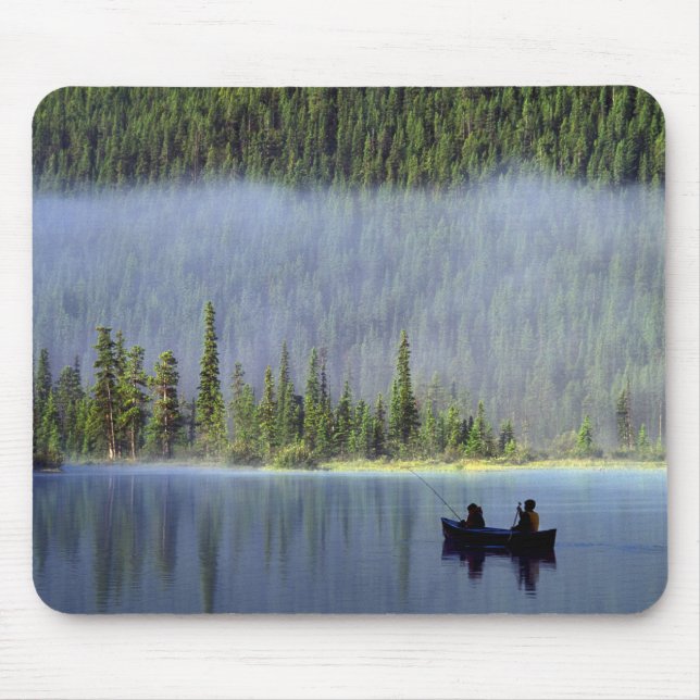 Boys fishing from canoe with mist in mouse mat (Front)